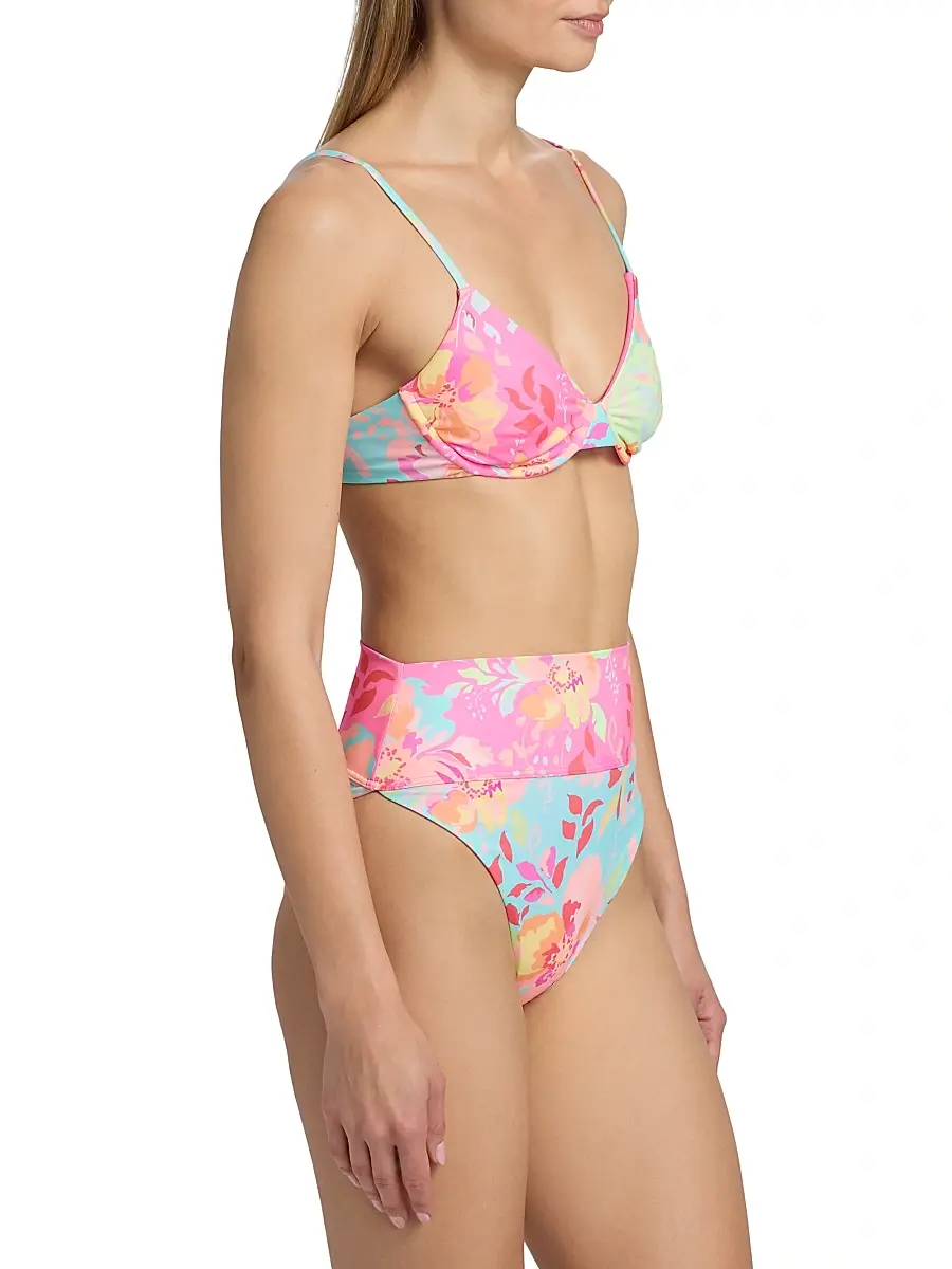 BEACH RIOT Women's Camilla Bloom Lagoon Bikini Top | Thumbnail 4 BEACH RIOT Women's Camilla Bloom Lagoon Bikini Top | Thumbnail 4