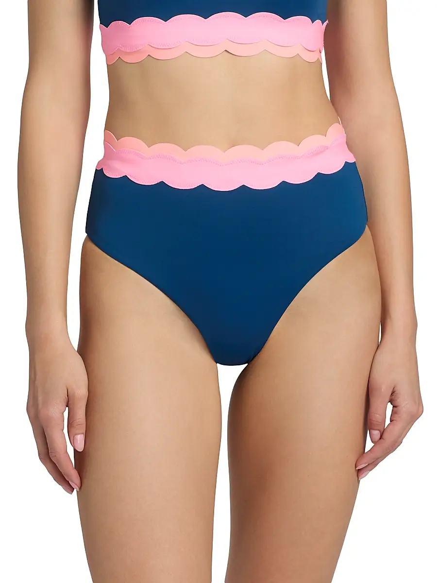 BEACH RIOT Women's Harriet Colorblocked Bikini Bottom | Thumbnail 3