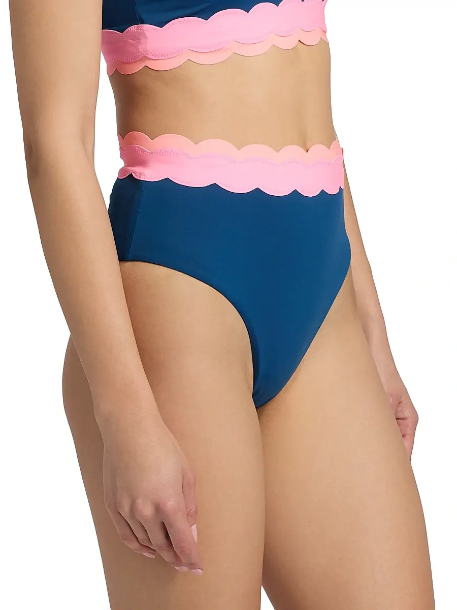 BEACH RIOT Women's Harriet Colorblocked Bikini Bottom | Thumbnail 4