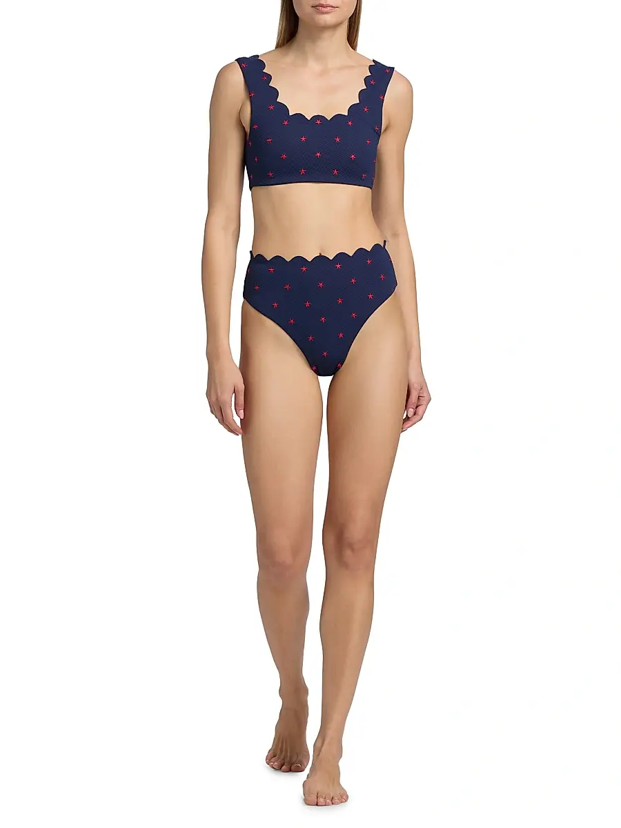 BEACH RIOT Women's Nessa Star Spangled Seas Bikini Bottom | Thumbnail 2 BEACH RIOT Women's Nessa Star Spangled Seas Bikini Bottom | Thumbnail 2