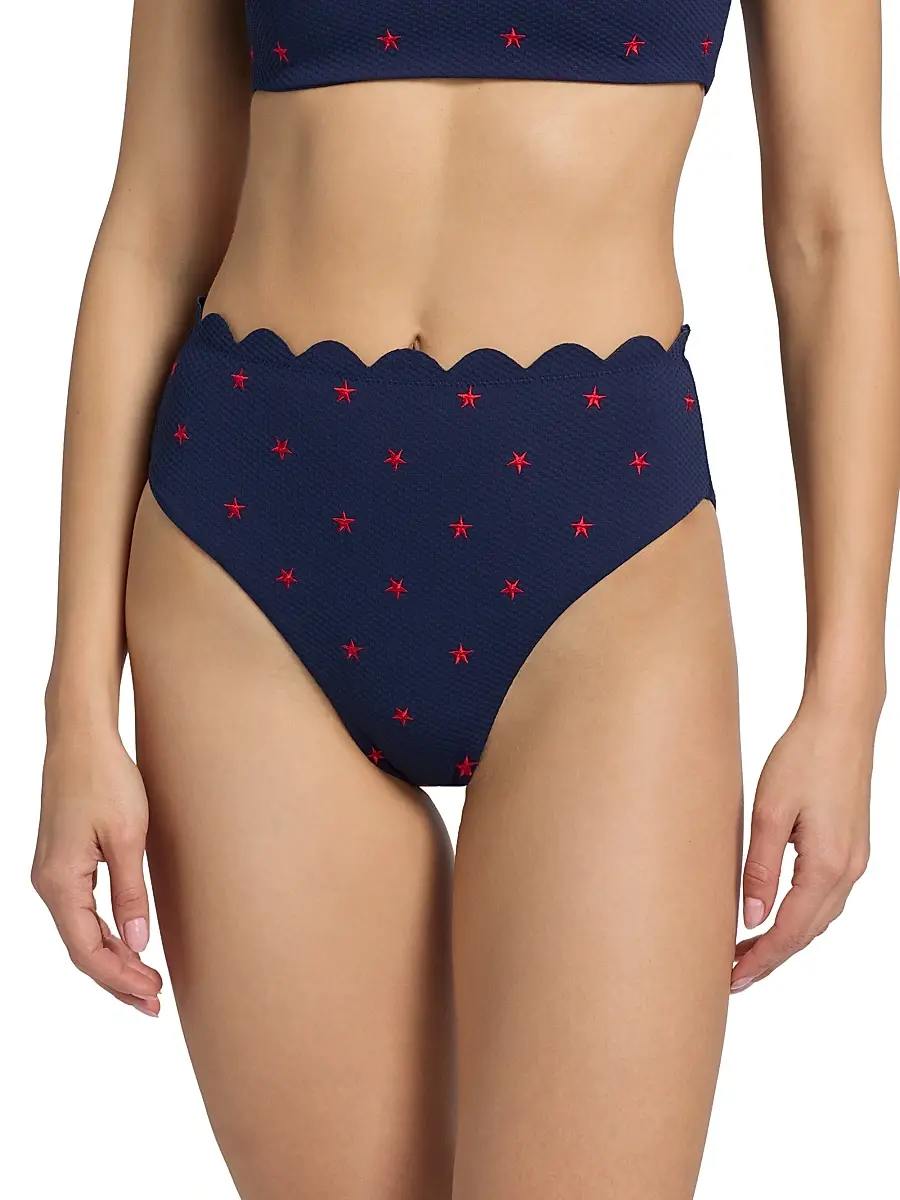 BEACH RIOT Women's Nessa Star Spangled Seas Bikini Bottom | Thumbnail 3 BEACH RIOT Women's Nessa Star Spangled Seas Bikini Bottom | Thumbnail 3