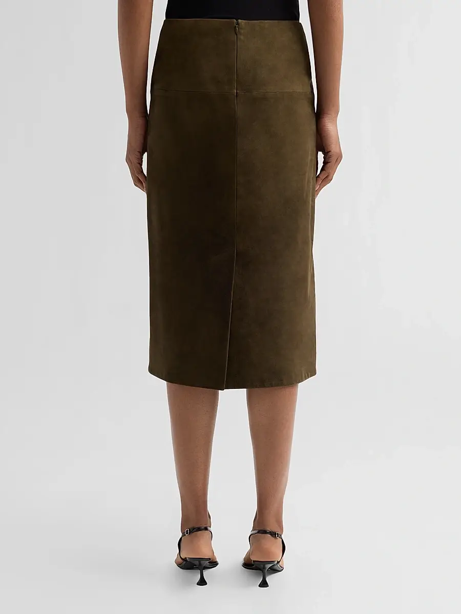 Proenza Schouler Women's Irine Suede Midi-Skirt | Thumbnail 3