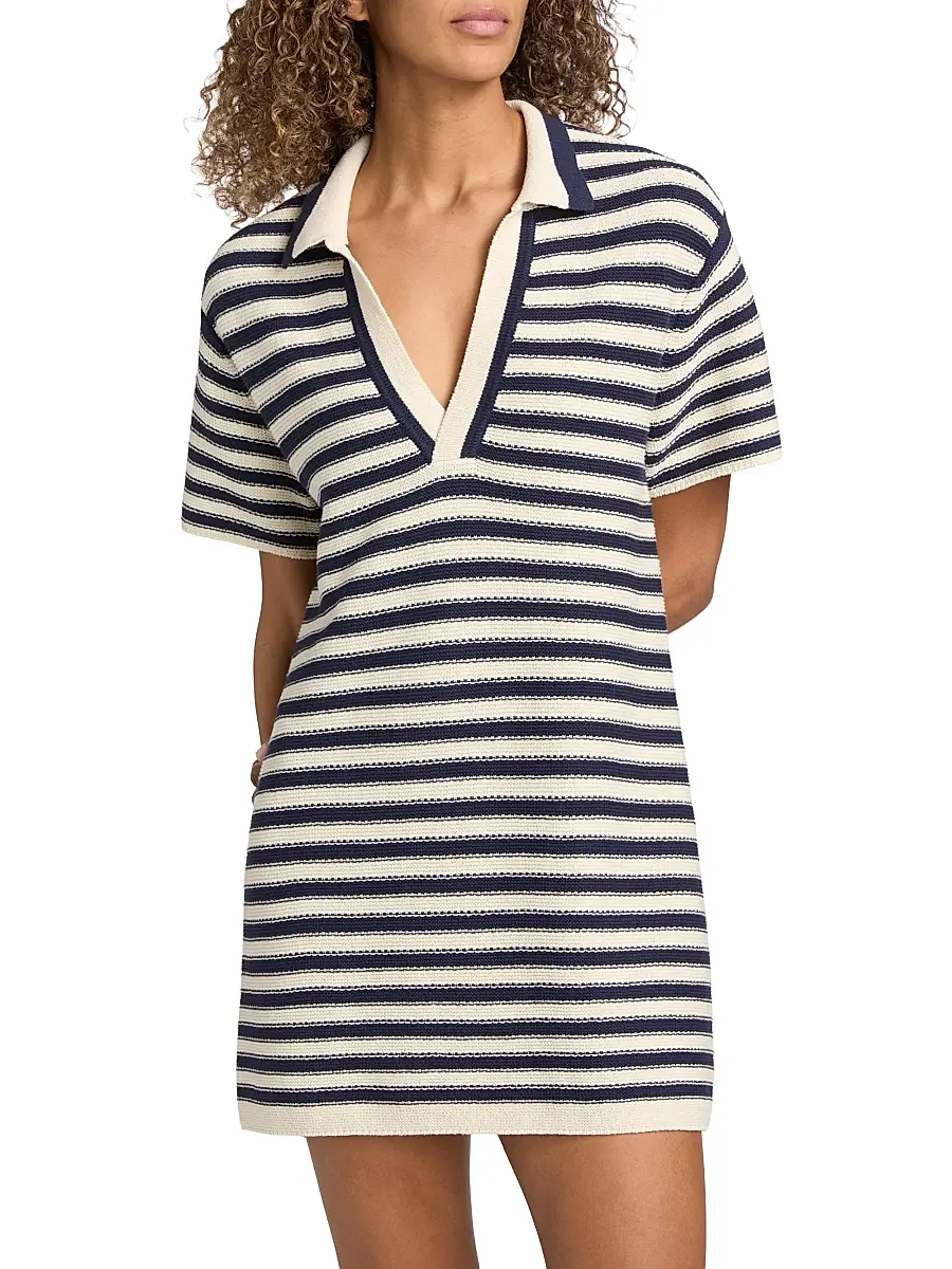TANYA TAYLOR Women's Joni Stripe Polo Minidress | Thumbnail 3 TANYA TAYLOR Women's Joni Stripe Polo Minidress | Thumbnail 3