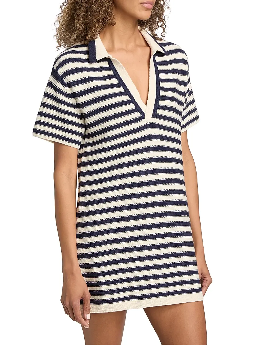 TANYA TAYLOR Women's Joni Stripe Polo Minidress | Thumbnail 4 TANYA TAYLOR Women's Joni Stripe Polo Minidress | Thumbnail 4