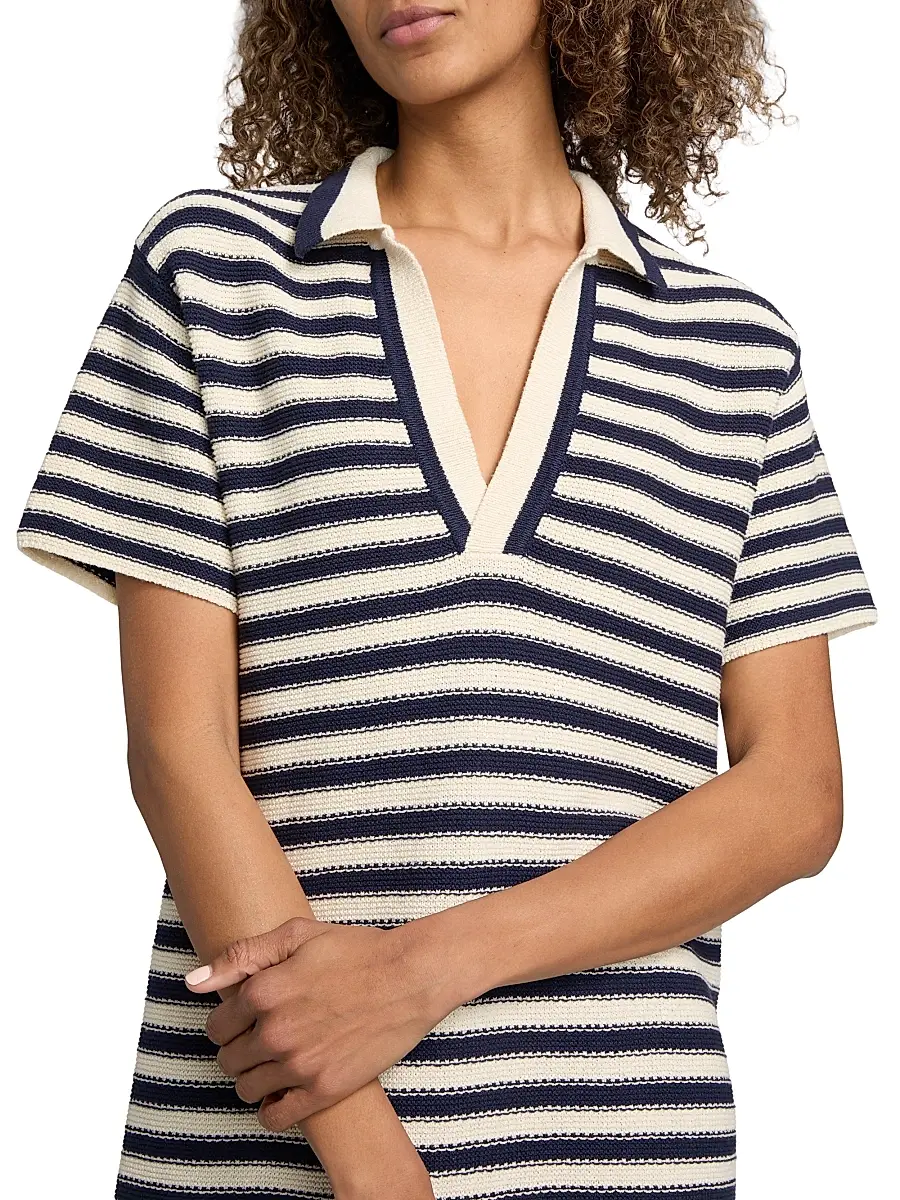 TANYA TAYLOR Women's Joni Stripe Polo Minidress | Thumbnail 6 TANYA TAYLOR Women's Joni Stripe Polo Minidress | Thumbnail 6