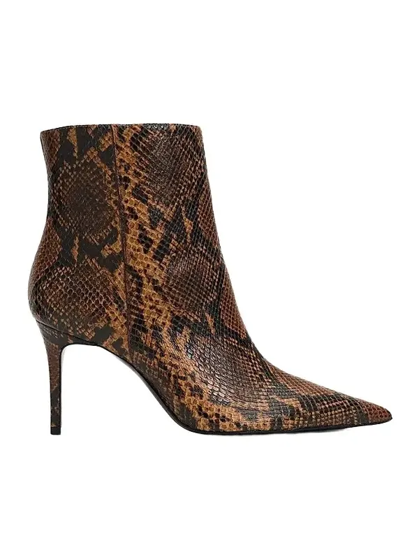 Women's Mikki 85MM Snake-Print Leather Ankle Boots
