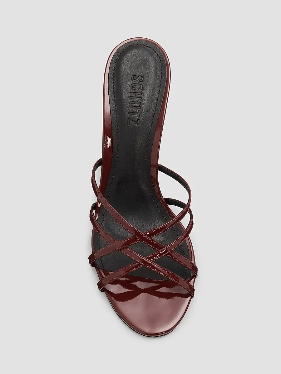 Schutz Women's Marion 100MM Slip-On Patent Leather Sandals | Thumbnail 5 Schutz Women's Marion 100MM Slip-On Patent Leather Sandals | Thumbnail 5