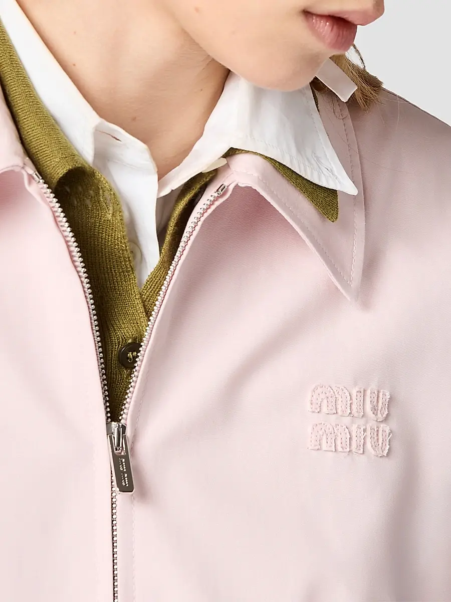 Miu Miu Women's Poplin Blouson Jacket | Thumbnail 4