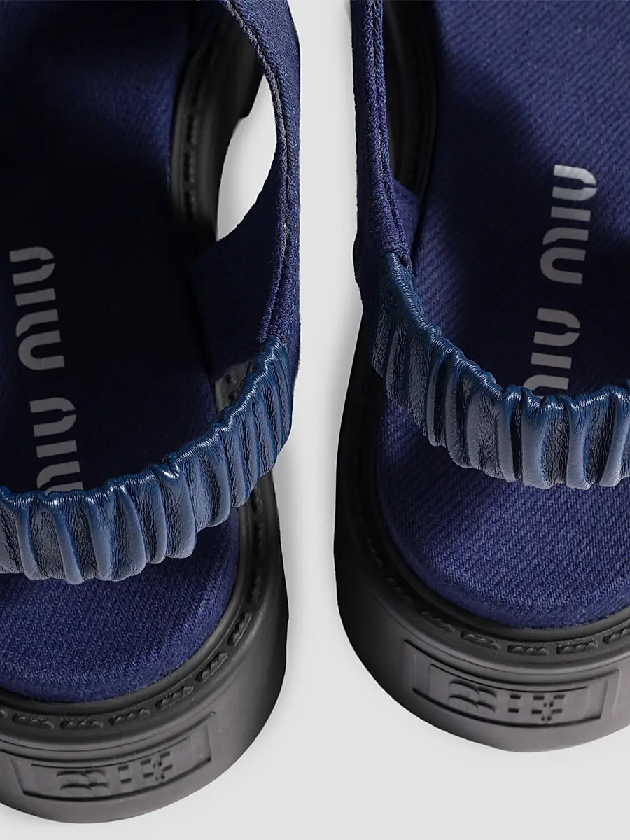 Miu Miu Women's Gabardine Sandals | Thumbnail 3 Miu Miu Women's Gabardine Sandals | Thumbnail 3