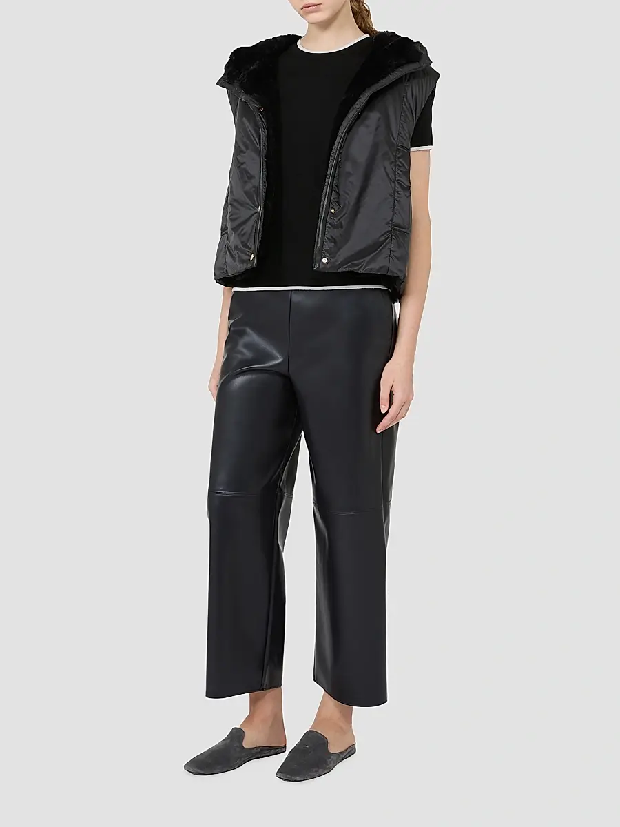 Max Mara Women's Reversible Gilet in Water Repellent Plain Weave Fabric | Thumbnail 2 Max Mara Women's Reversible Gilet in Water Repellent Plain Weave Fabric | Thumbnail 2