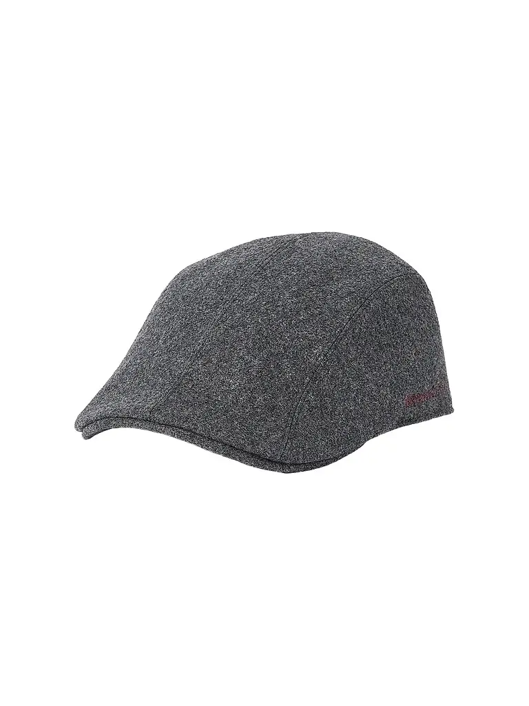 Brunello Cucinelli Men's Virgin Wool Flannel Flat Cap with Embroidered Logo