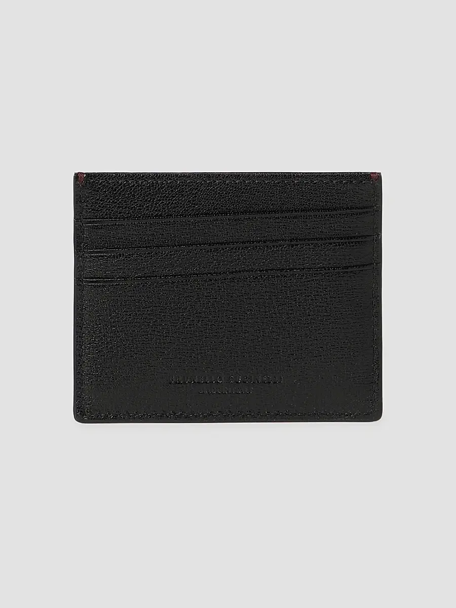 Brunello Cucinelli Men's Brushed Leather Card Holder | Thumbnail 2 Brunello Cucinelli Men's Brushed Leather Card Holder | Thumbnail 2