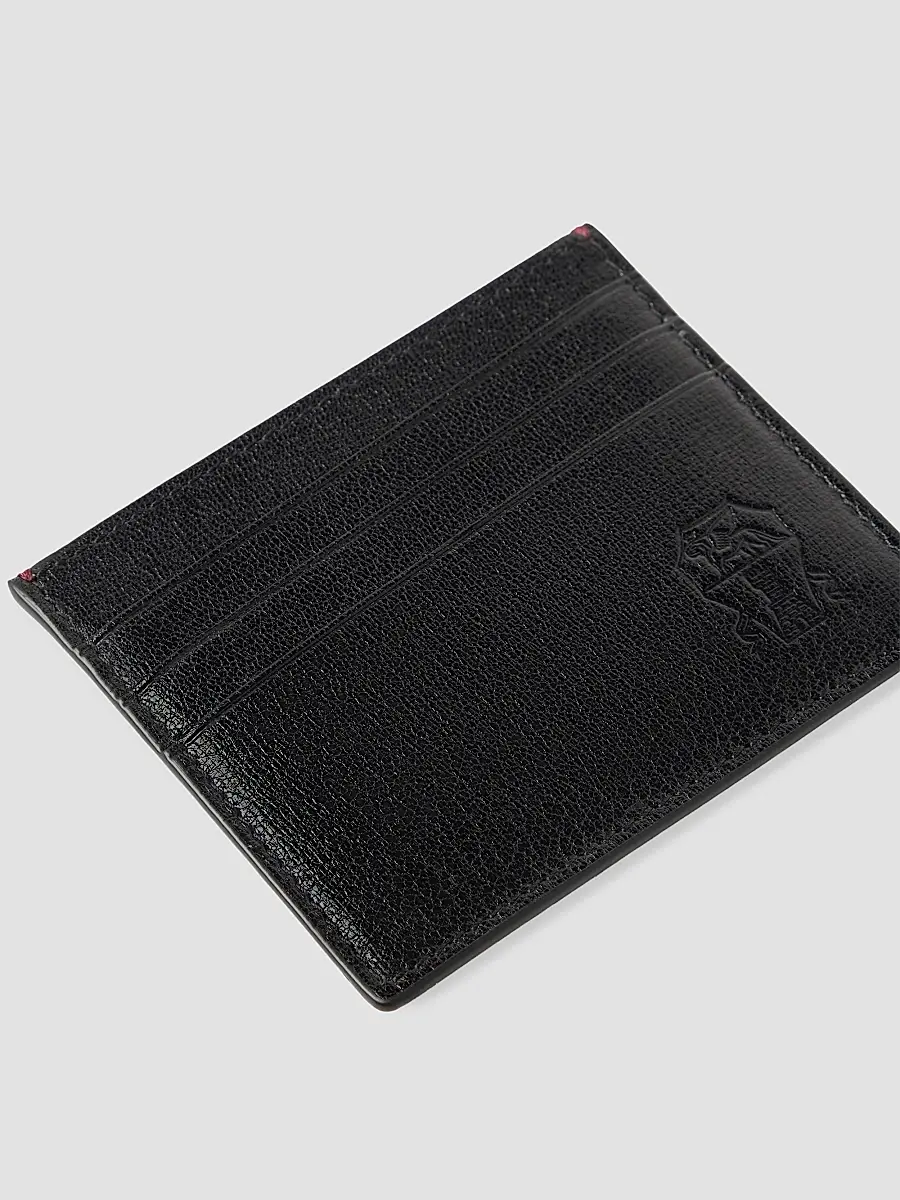 Brunello Cucinelli Men's Brushed Leather Card Holder | Thumbnail 3 Brunello Cucinelli Men's Brushed Leather Card Holder | Thumbnail 3