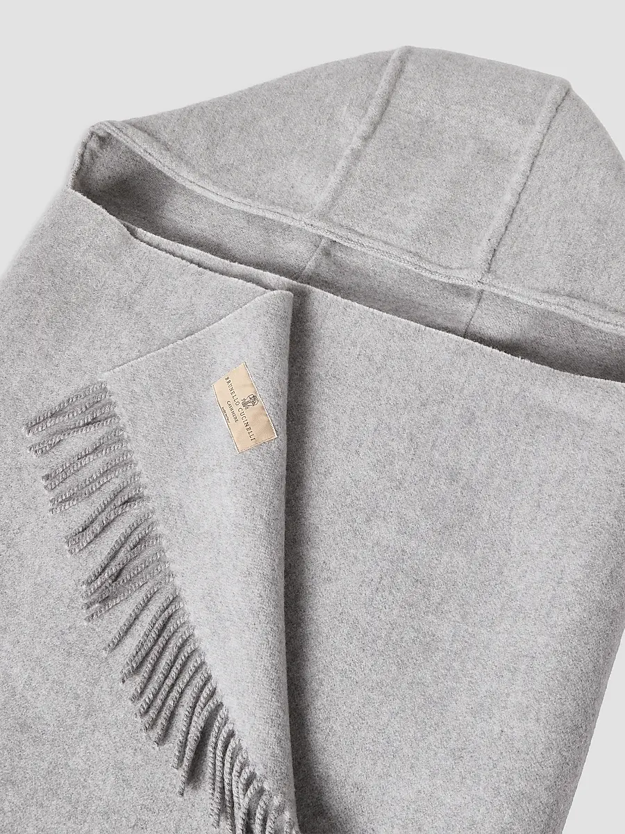 Brunello Cucinelli Women's Hooded Wool and Cashmere Knit Scarf | Thumbnail 5 Brunello Cucinelli Women's Hooded Wool and Cashmere Knit Scarf | Thumbnail 5