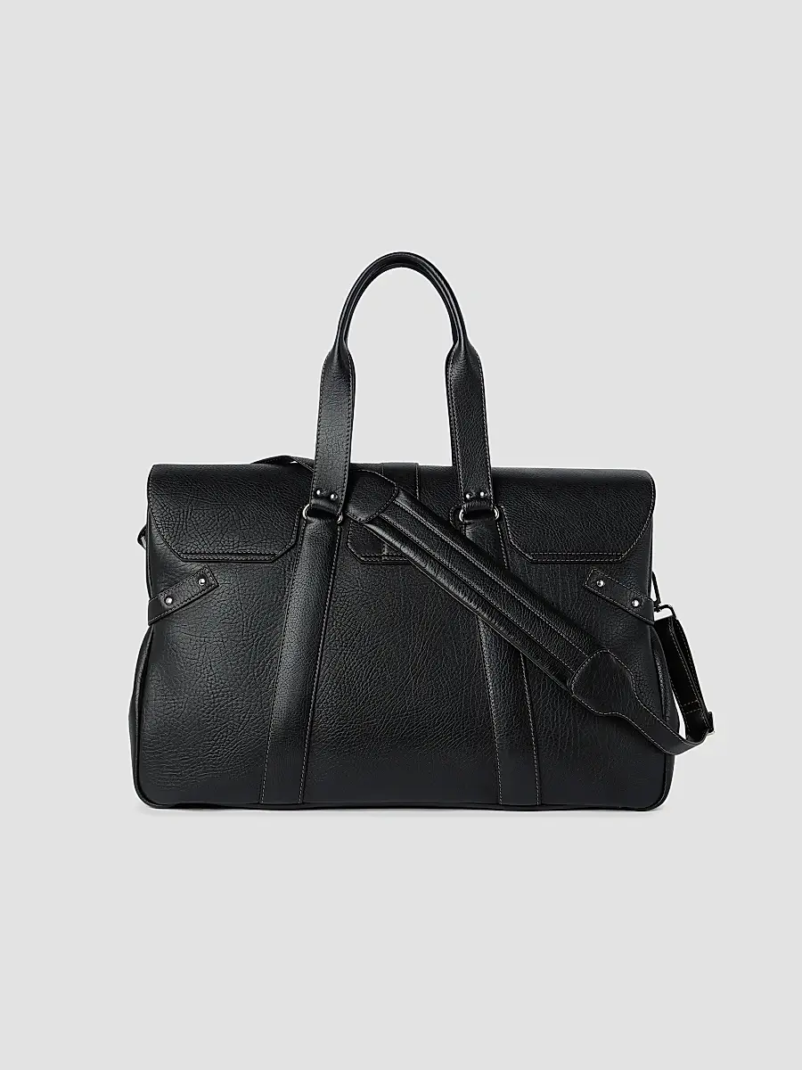 Brunello Cucinelli Men's Grained Calfskin Country Weekender Bag | Thumbnail 3