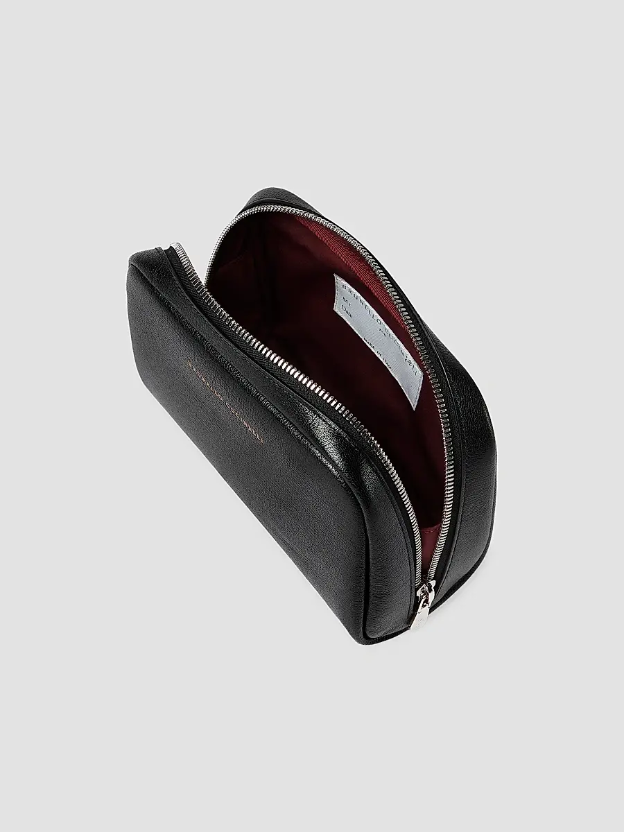 Brunello Cucinelli Brushed Leather Slim Beauty Case | Thumbnail 4 Brunello Cucinelli Brushed Leather Slim Beauty Case | Thumbnail 4