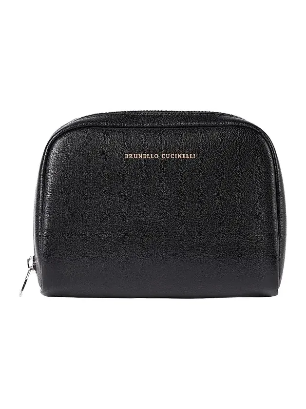 Brunello Cucinelli Brushed Leather Slim Beauty Case