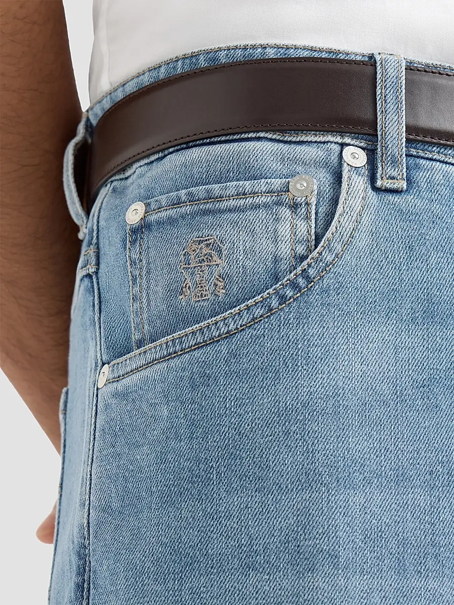 Brunello Cucinelli Men's Comfort Denim Five-pocket Trousers | Thumbnail 5 Brunello Cucinelli Men's Comfort Denim Five-pocket Trousers | Thumbnail 5