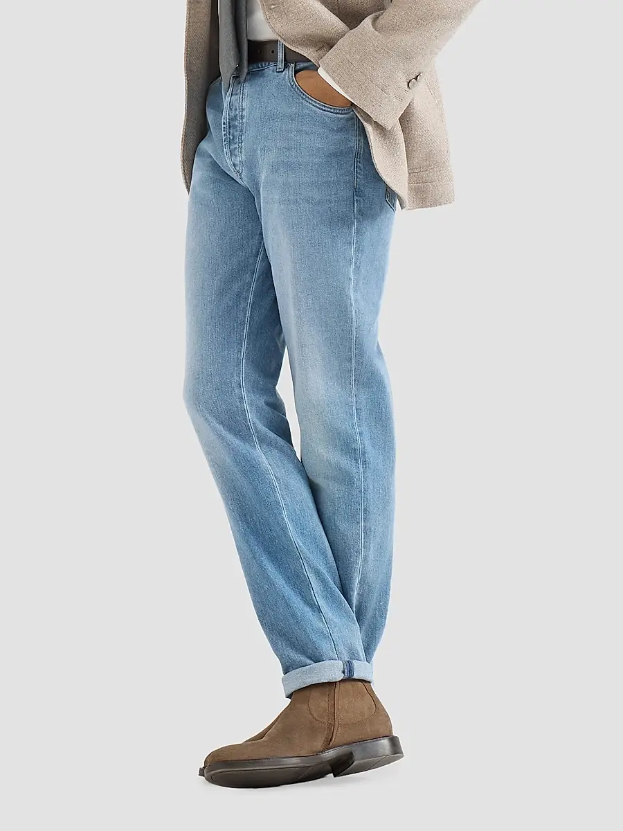 Brunello Cucinelli Men's Comfort Denim Five-pocket Trousers | Thumbnail 6 Brunello Cucinelli Men's Comfort Denim Five-pocket Trousers | Thumbnail 6
