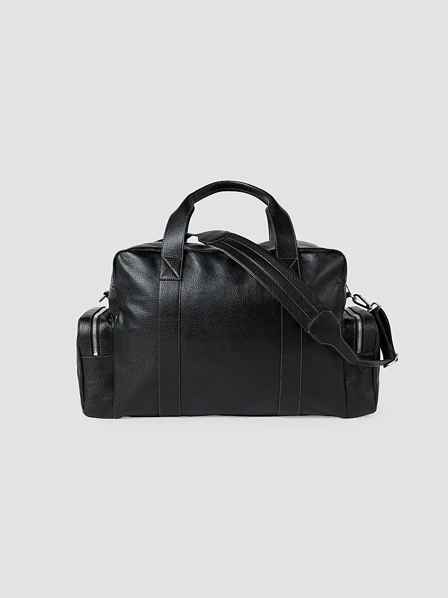 Brunello Cucinelli Men's Grained Calfskin Leisure Bag | Thumbnail 3