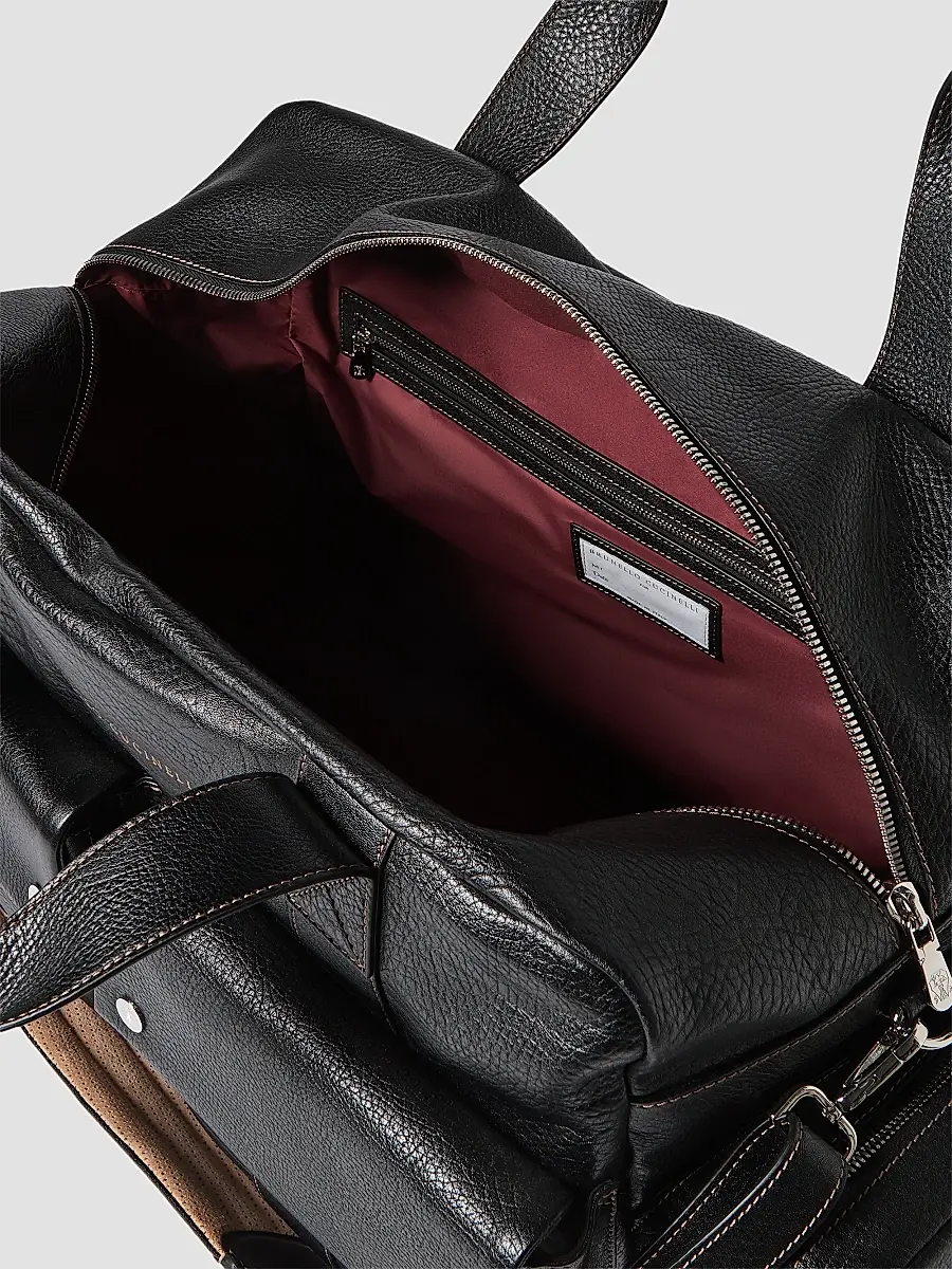 Brunello Cucinelli Men's Grained Calfskin Leisure Bag | Thumbnail 5