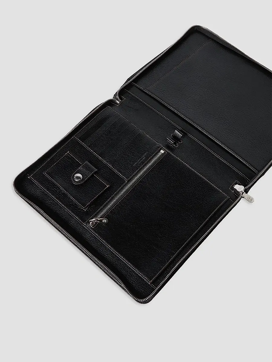 Brunello Cucinelli Men's Grained Calfskin Document Holder | Thumbnail 4 Brunello Cucinelli Men's Grained Calfskin Document Holder | Thumbnail 4