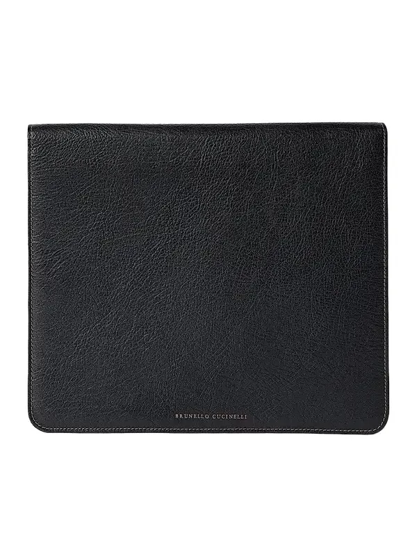 Brunello Cucinelli Men's Grained Calfskin Document Holder