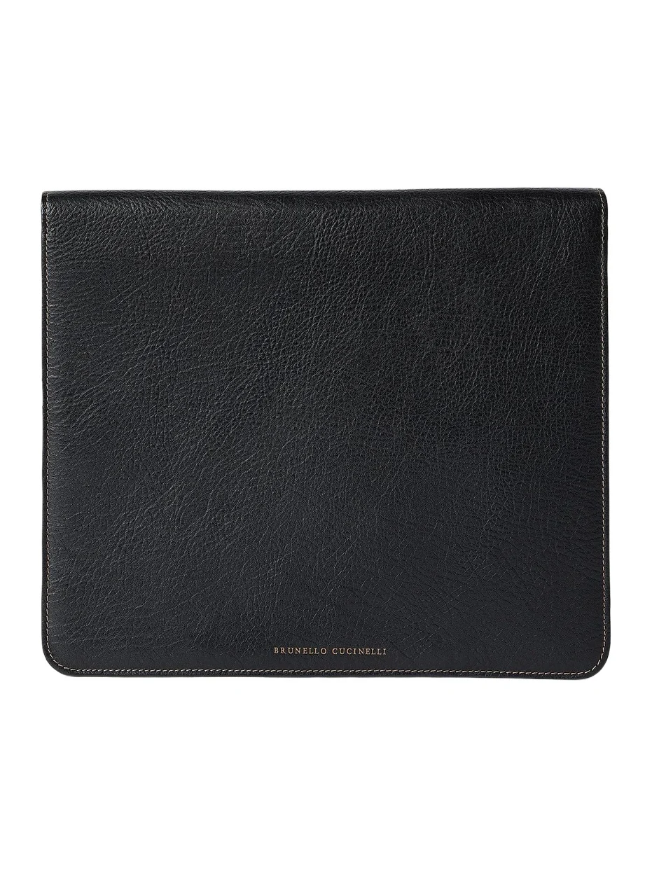 Brunello Cucinelli Men's Grained Calfskin Document Holder