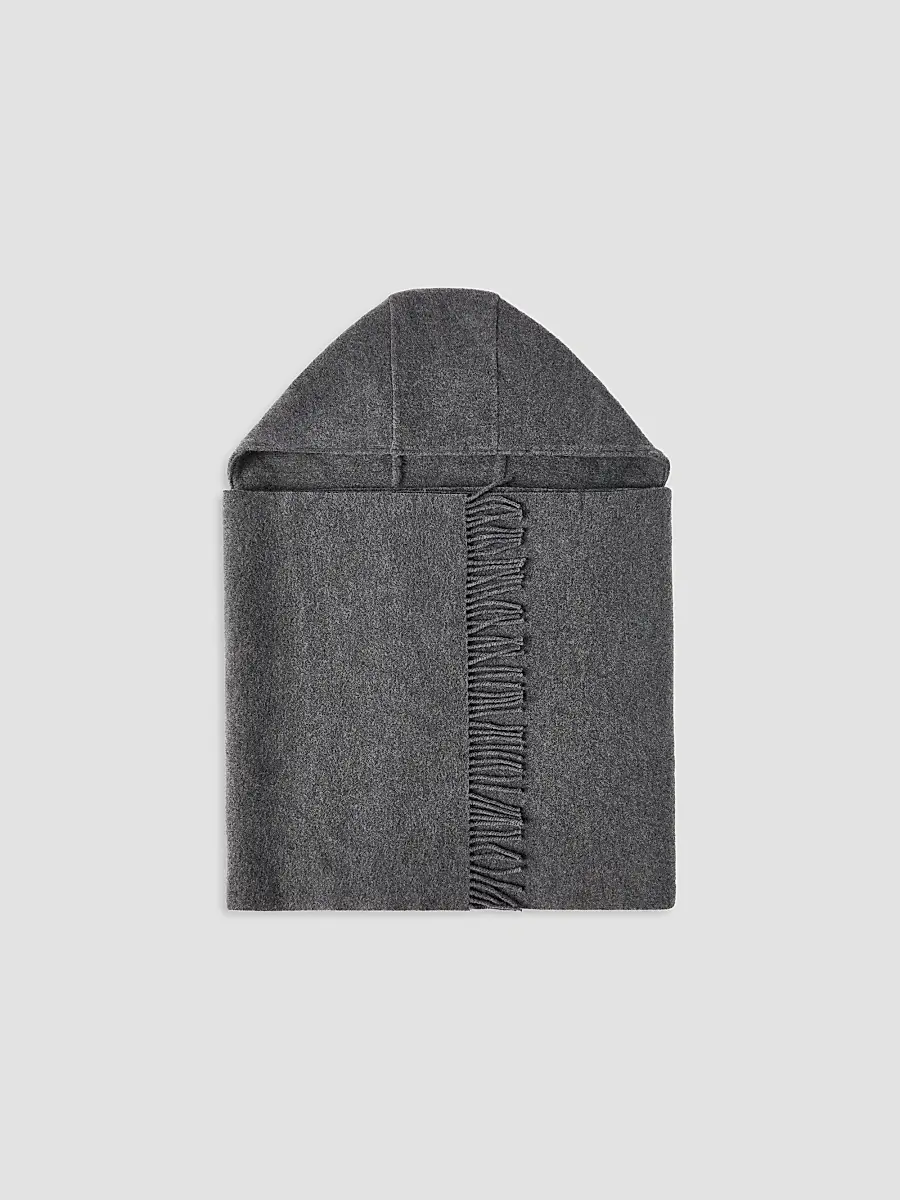 Brunello Cucinelli Women's Hooded Wool and Cashmere Knit Scarf | Thumbnail 2 Brunello Cucinelli Women's Hooded Wool and Cashmere Knit Scarf | Thumbnail 2