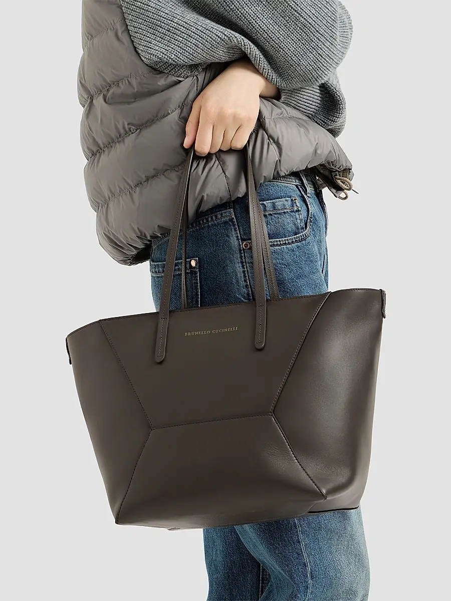 Brunello Cucinelli Women's Duo Small Tote Bag | Thumbnail 2 Brunello Cucinelli Women's Duo Small Tote Bag | Thumbnail 2