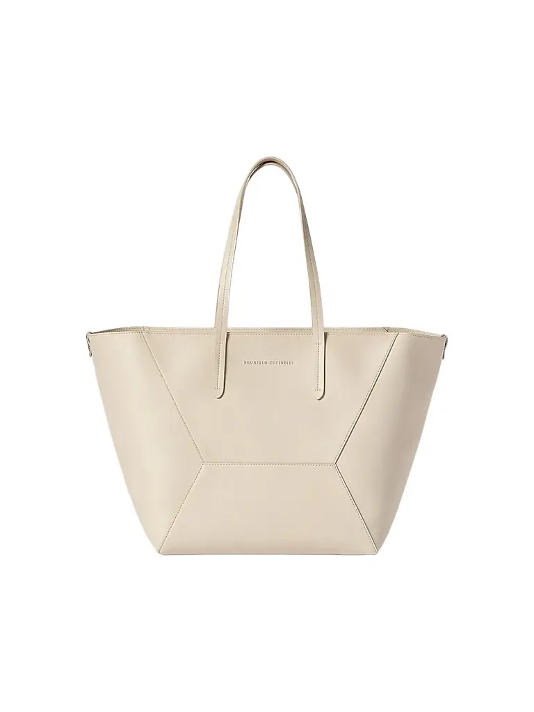 Brunello Cucinelli Women's Duo Tote Bag in Calfskin Leather with Monili - | Image 1 Brunello Cucinelli Women's Duo Tote Bag in Calfskin Leather with Monili - | Image 1