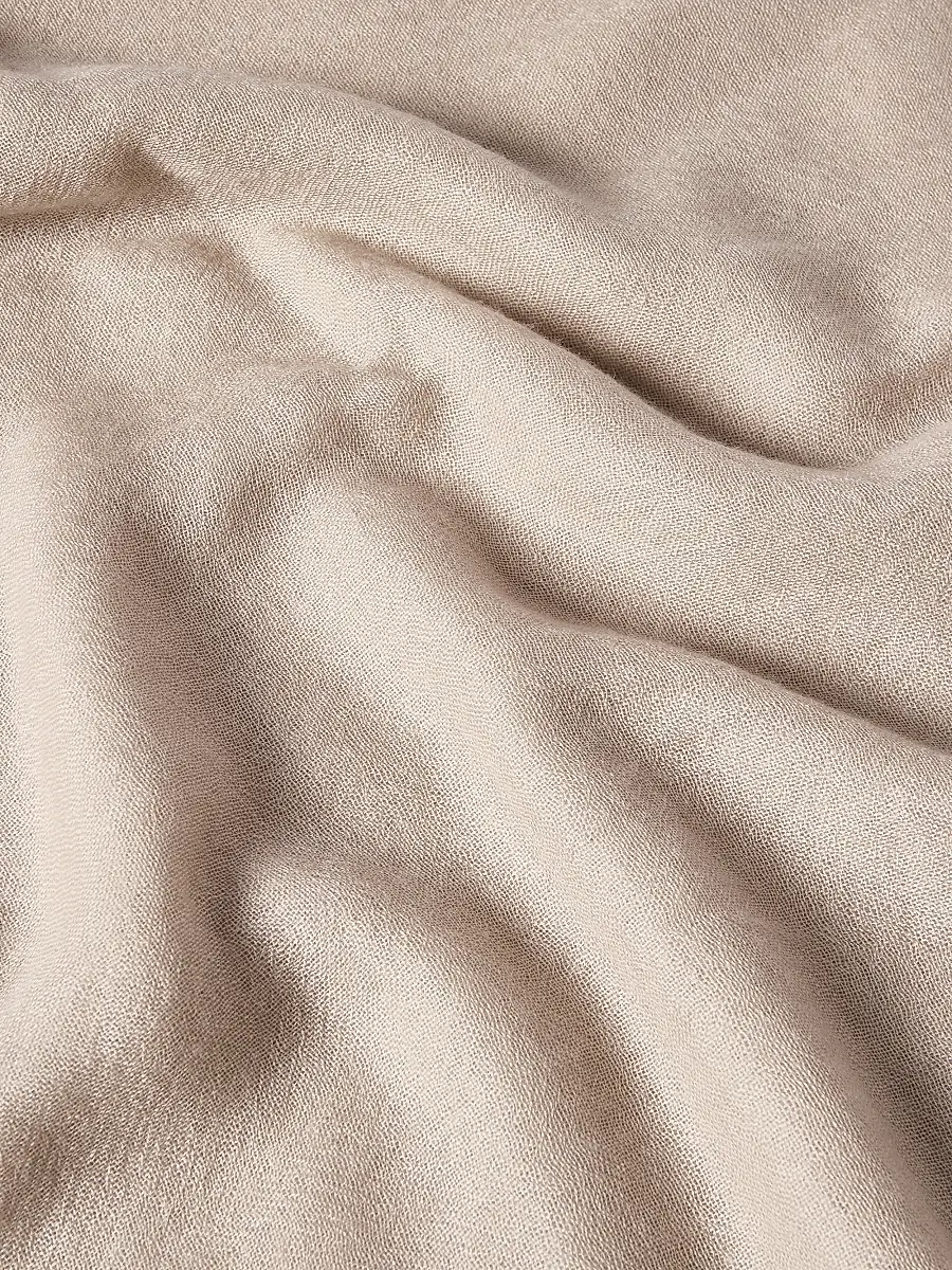 Brunello Cucinelli Women's Cashmere and Silk Scarf - Beige | Thumbnail 3 Brunello Cucinelli Women's Cashmere and Silk Scarf - Beige | Thumbnail 3