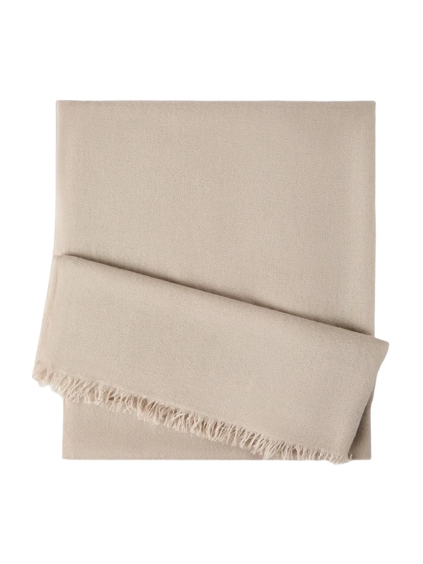 Brunello Cucinelli Women's Cashmere and Silk Scarf - Beige