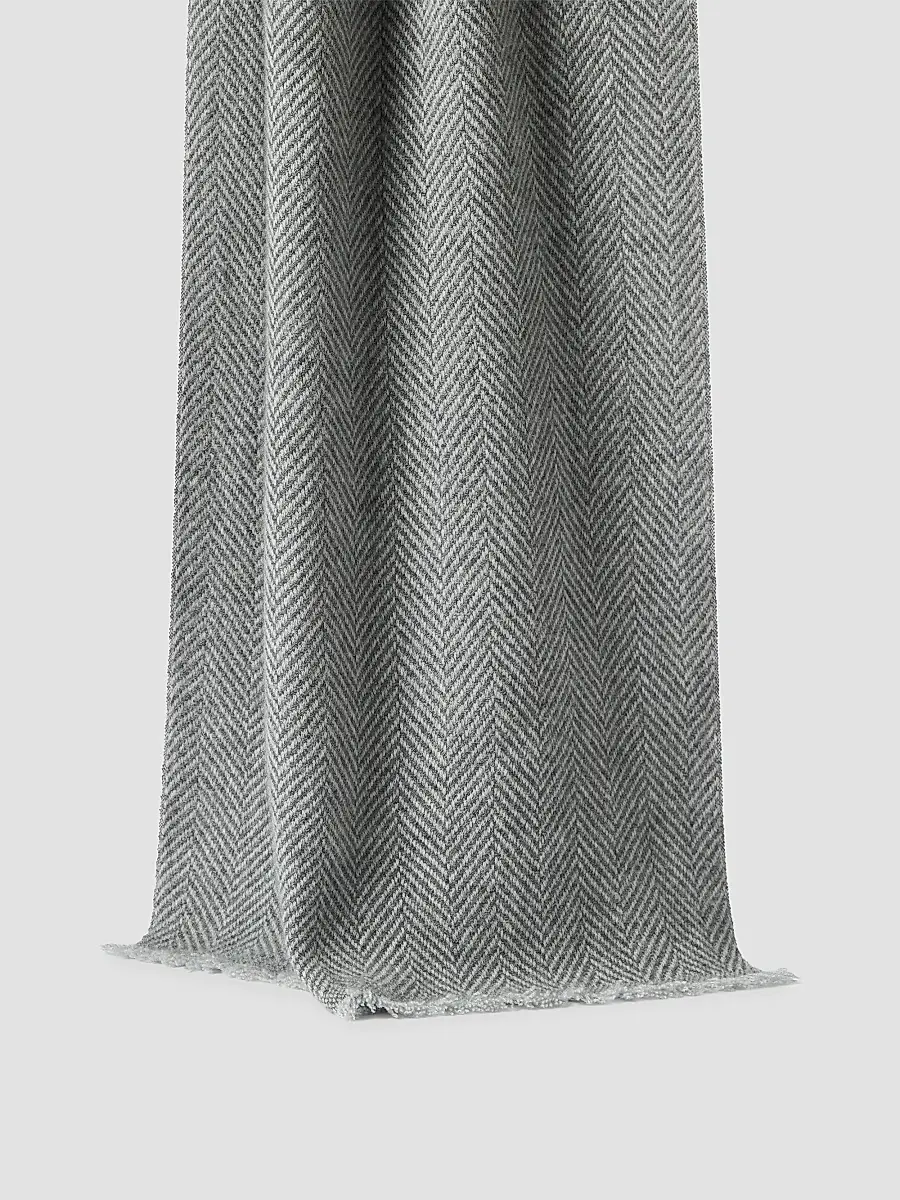 Brunello Cucinelli Men's Cashmere Chevron Scarf | Thumbnail 2 Brunello Cucinelli Men's Cashmere Chevron Scarf | Thumbnail 2