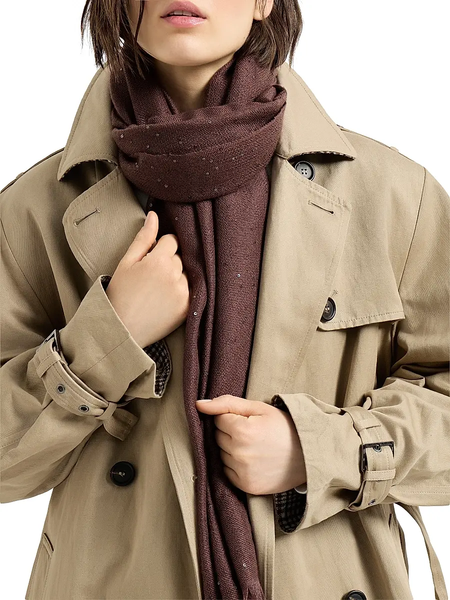Brunello Cucinelli Women's Cashmere And Silk Diamond Yarn Scarf | Thumbnail 2