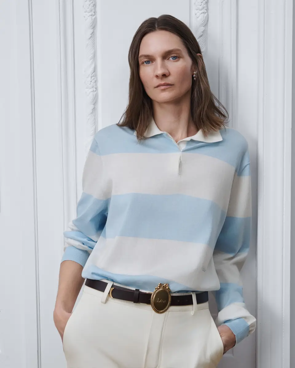 Dior Dioriviera Dior Marinière Long-Sleeved Polo Shirt | Thumbnail 4 Dior Dioriviera Dior Marinière Long-Sleeved Polo Shirt | Thumbnail 4