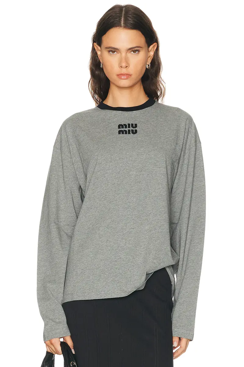 Miu Miu Jersey Top | Image 1 Miu Miu Jersey Top | Image 1