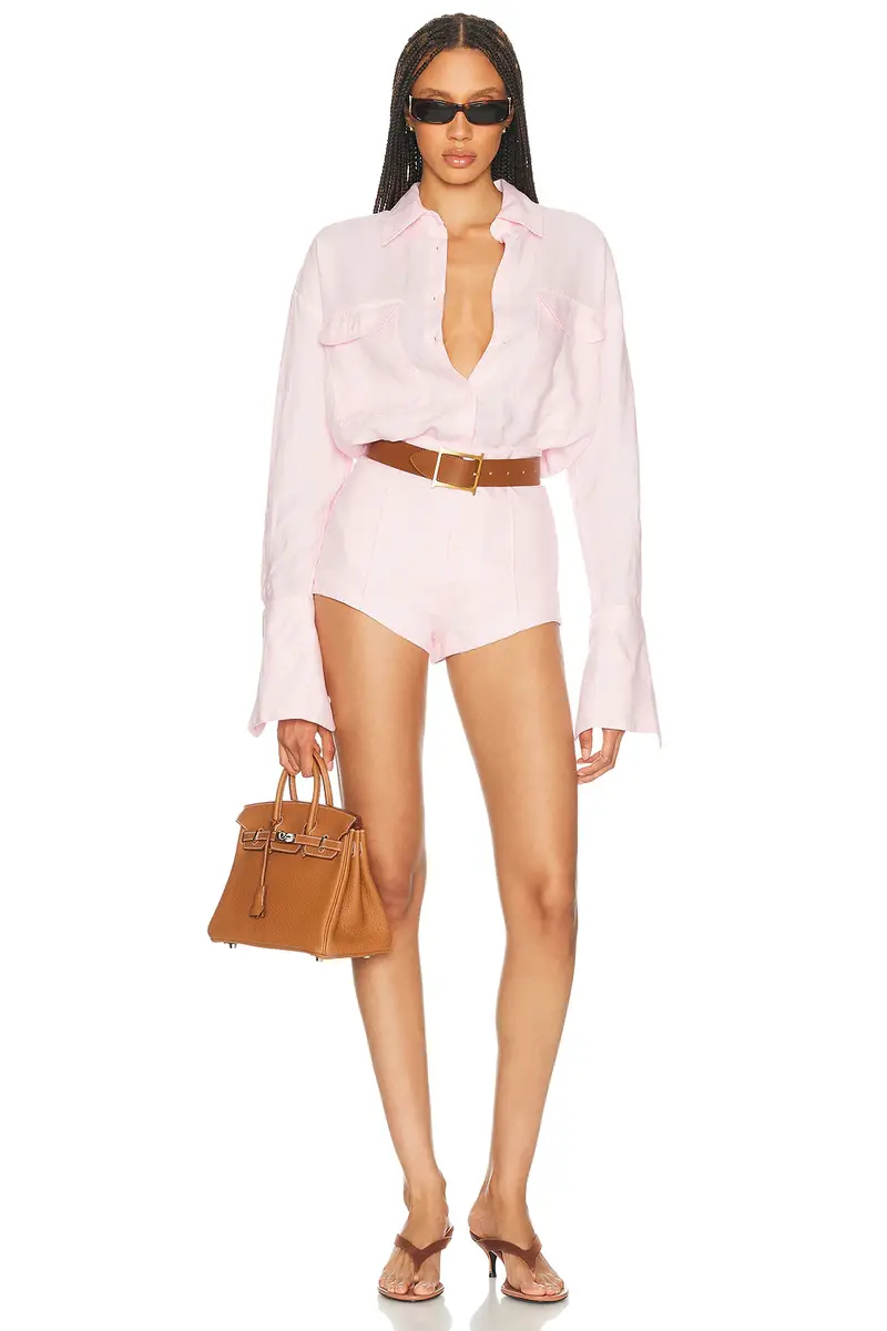 Helsa Washed Linen Micro Short | Thumbnail 6 Helsa Washed Linen Micro Short | Thumbnail 6