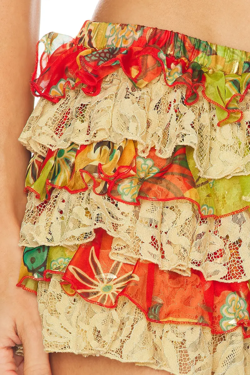 SIEDRÉS Ruby Printed Ruffled Mini Skirt | Thumbnail 6