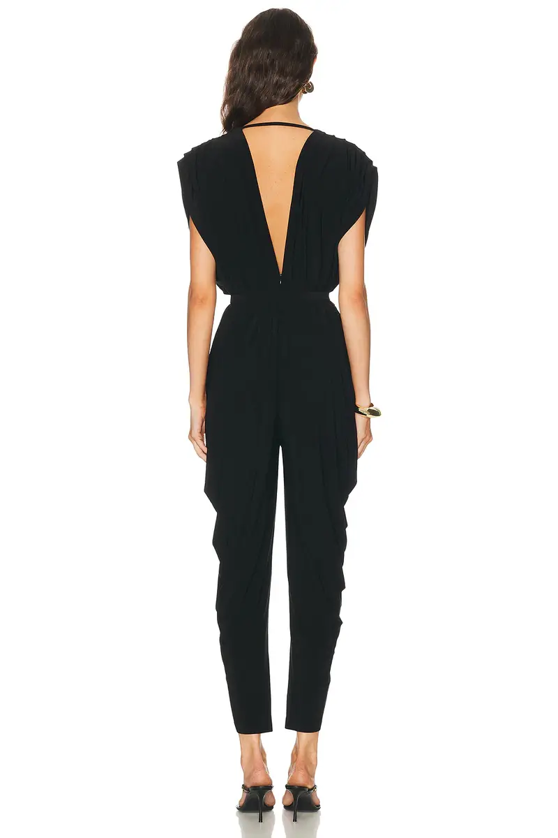 Norma Kamali Square Sleeve Waterfall Jumpsuit | Thumbnail 3
