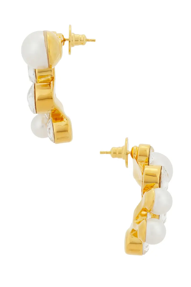 Dries Van Noten Handmade Shell Paste Big Earrings | Thumbnail 3