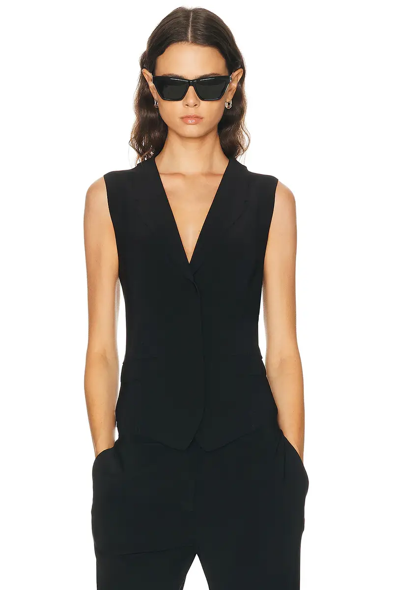 Norma Kamali Lapel Vest | Image 1 Norma Kamali Lapel Vest | Image 1