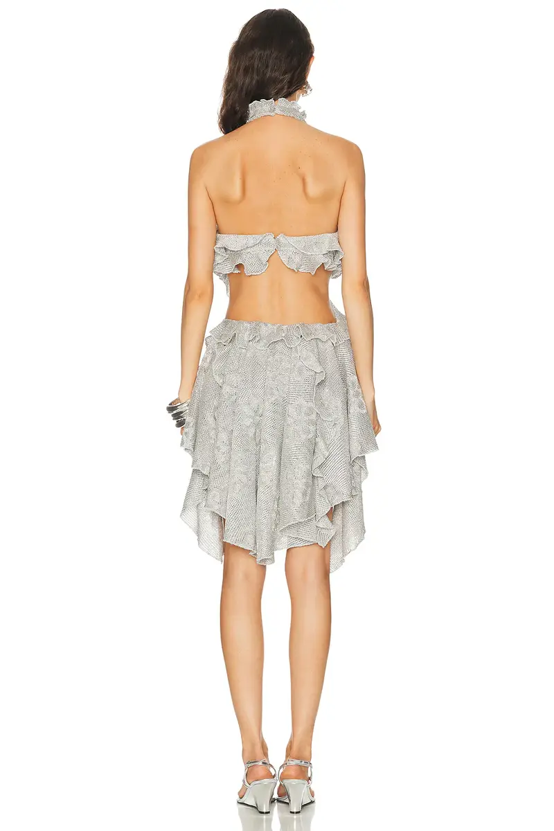 SIEDRÉS Bonnie Metallic Knit Halter Dress | Thumbnail 4 SIEDRÉS Bonnie Metallic Knit Halter Dress | Thumbnail 4
