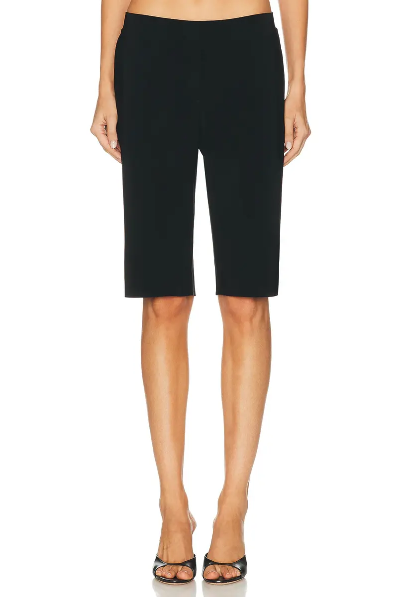 Norma Kamali Flat Front Bermuda Short | Thumbnail 2 Norma Kamali Flat Front Bermuda Short | Thumbnail 2