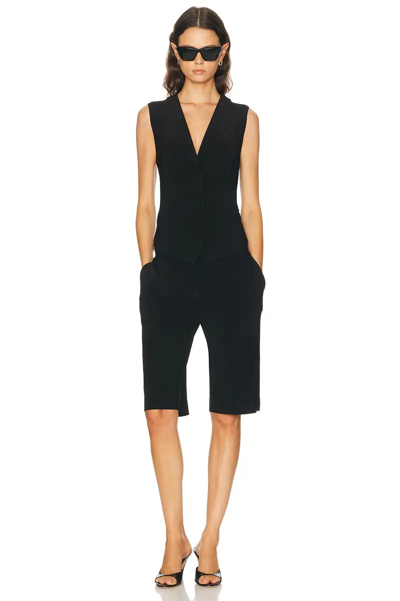 Norma Kamali Flat Front Bermuda Short | Thumbnail 6 Norma Kamali Flat Front Bermuda Short | Thumbnail 6