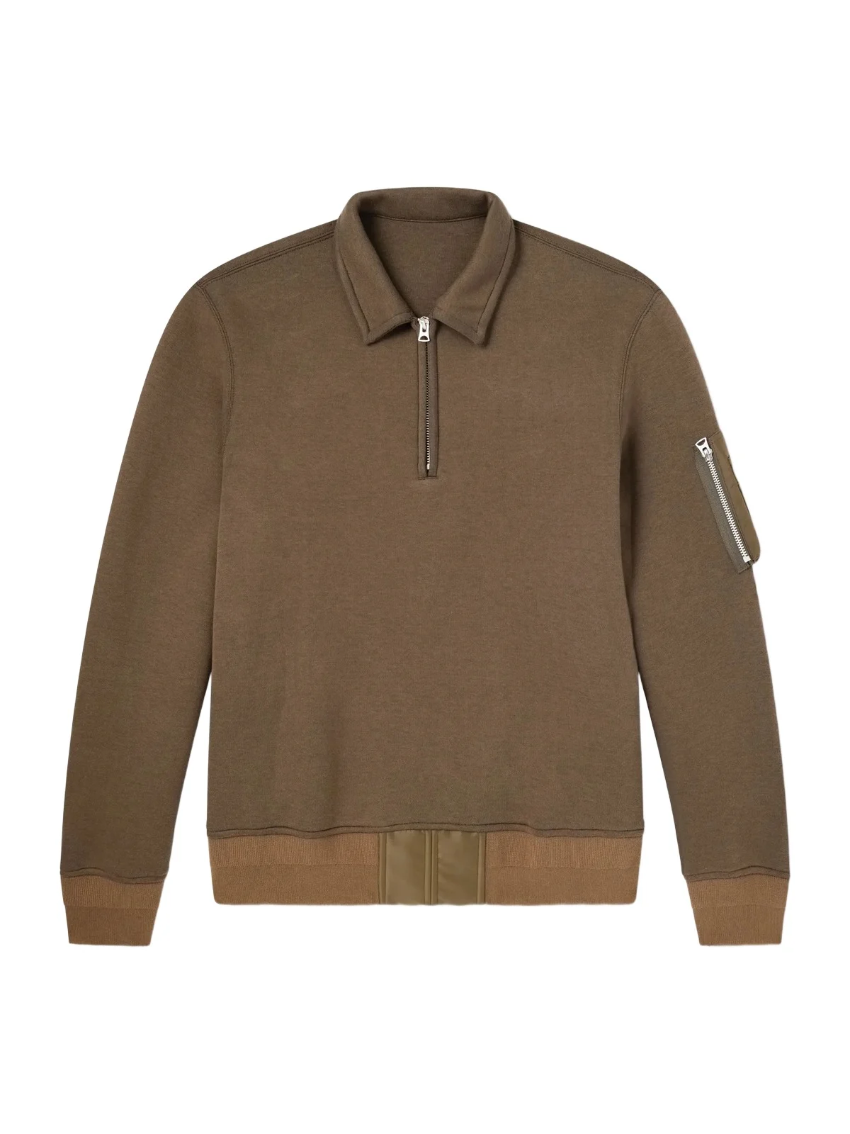 Sacai Cotton-Blend Half-Zip Sweater - Men