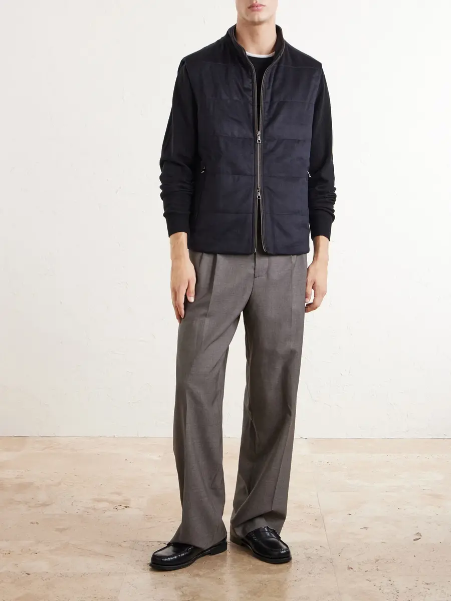 N.Peal Belgravia Cotton-Trimmed Cashmere Vest - Men | Thumbnail 2 N.Peal Belgravia Cotton-Trimmed Cashmere Vest - Men | Thumbnail 2
