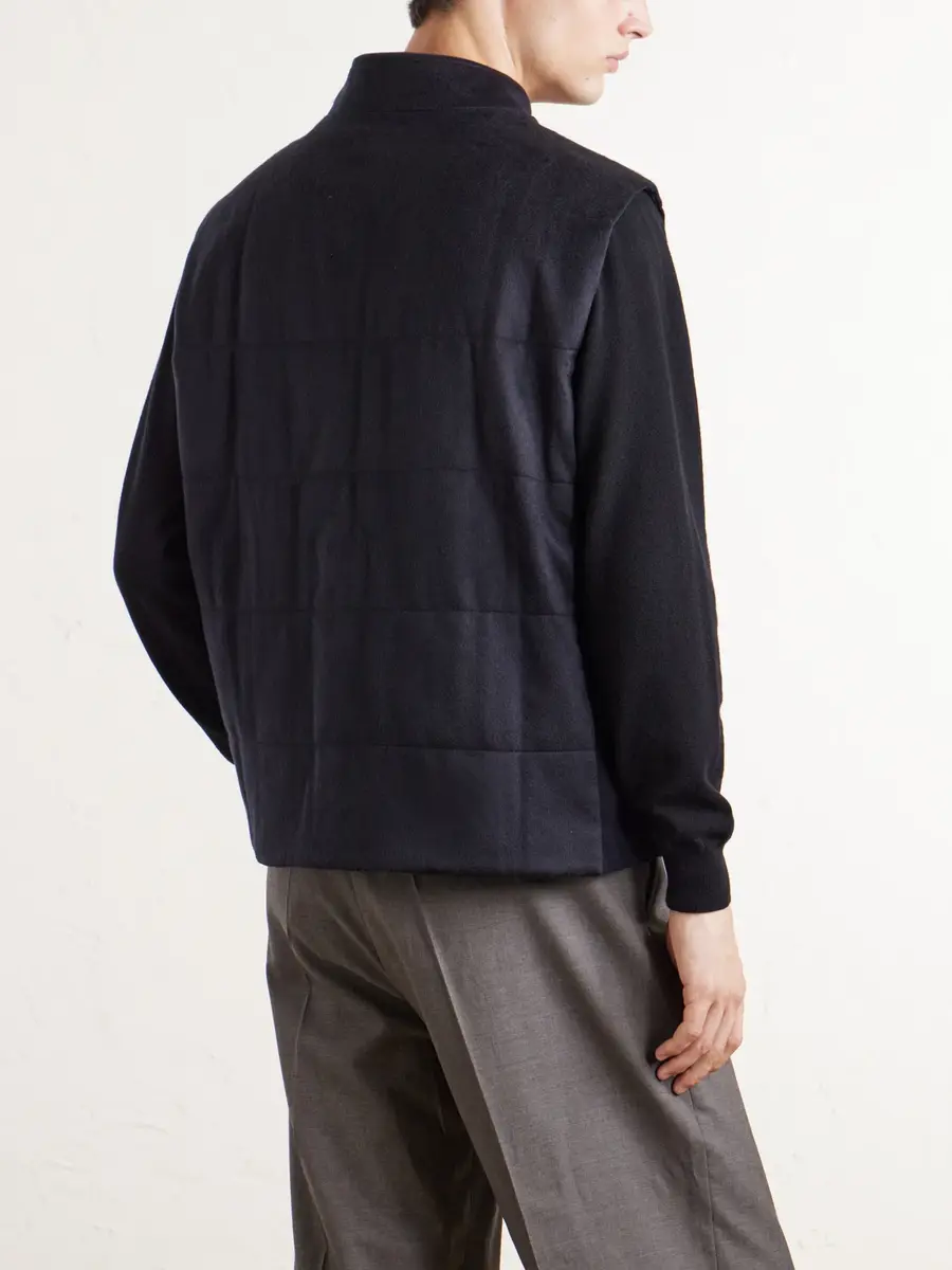 N.Peal Belgravia Cotton-Trimmed Cashmere Vest - Men | Thumbnail 4 N.Peal Belgravia Cotton-Trimmed Cashmere Vest - Men | Thumbnail 4