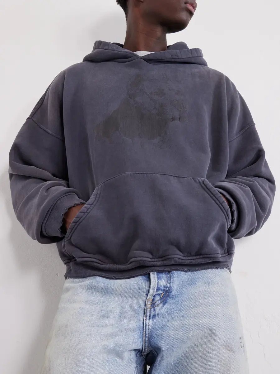 Enfants Riches Déprimés Pit Bull Distressed Printed Cotton-Jersey Hoodie - Men | Thumbnail 5 Enfants Riches Déprimés Pit Bull Distressed Printed Cotton-Jersey Hoodie - Men | Thumbnail 5