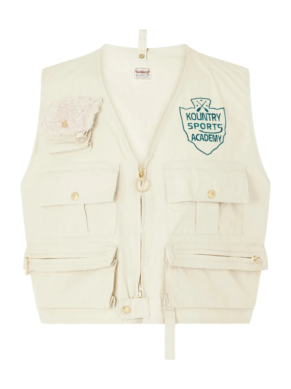 KAPITAL Cropped Cotton-Blend Poplin Vest - Men